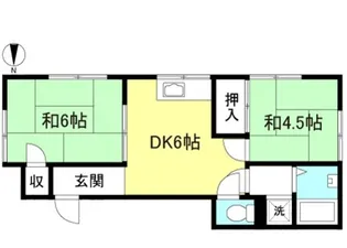 原島ハイツA【1階】の間取り