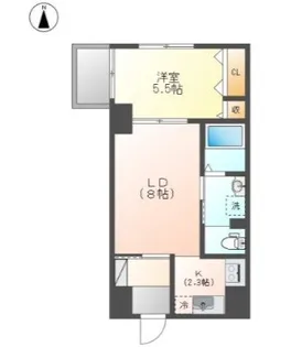 せかんどゆーす西口【6階】の間取り