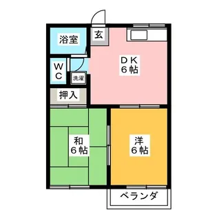 ハピネス千代V【2階】の間取り