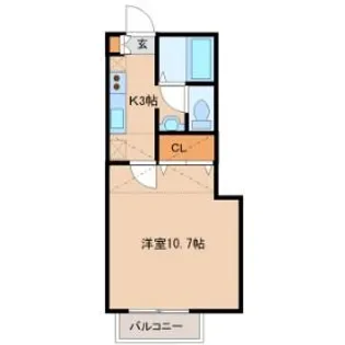 ソレアードK【2階】の間取り