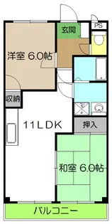 2LDKの間取り画像