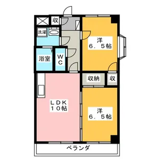 横幕レズィデンスII【2階】の間取り