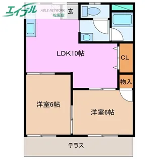 カーサイヌイ【1階】の間取り