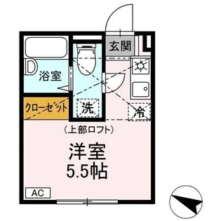 ハイツ岡沢 B【2階】の間取り