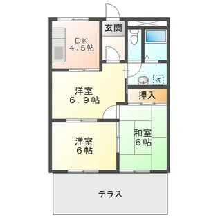 メゾンエスポア【1階】の間取り