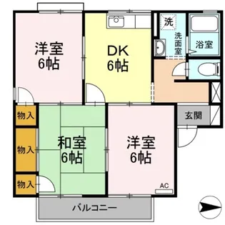 キャッスル平田 B【2階】の間取り