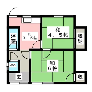 楠木住宅御薗アパート1【1階】の間取り