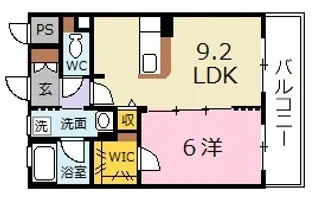 ビータス深川【1階】の間取り