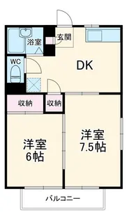 2DKの間取り画像