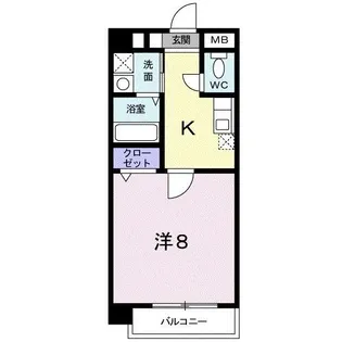 1Kの間取り画像