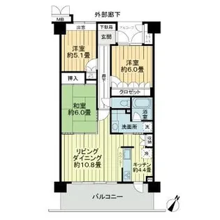 サーパス城南けやき通り【3階】の間取り