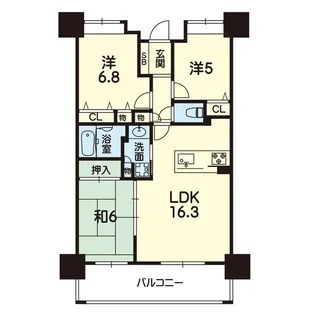 3LDKの間取り画像