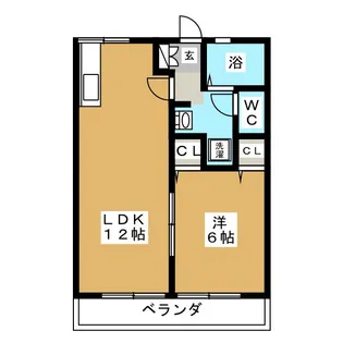 シティーハイムファミールA棟【2階】の間取り