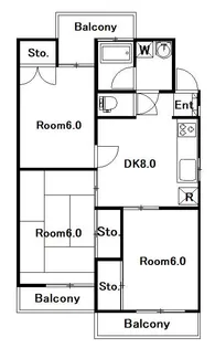 三愛ビル10【2階】の間取り