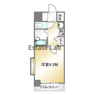 サンライズ長田【3階】の間取り