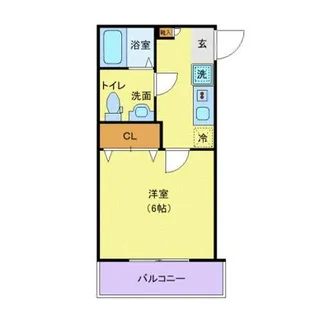 アザーレ・キュリオス東海大学前B【2階】の間取り