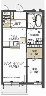1SKの間取り画像