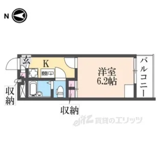 レオパレスクレール猪名寺【1階】の間取り