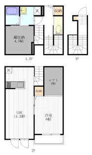 カーサ デガトス【2階】の間取り