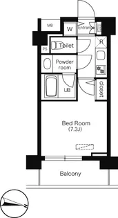 エミリブ下落合 手無 礼敷無 駅隣接 10/31退 常時ゴミ出可【6階】の間取り