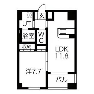 エスライフ浄水駅前【5階】の間取り