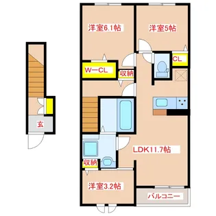 さくらヒルズ D【2階】の間取り