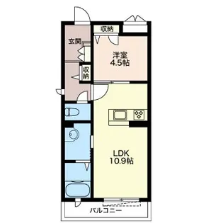 【シャーメゾン】メゾン赤芝【1階】の間取り