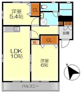 サンビーム串山A棟【1階】の間取り