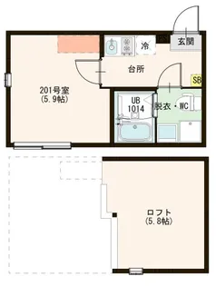 ハーモニーテラス東四つ木VI【2階】の間取り