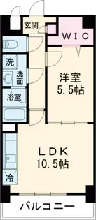モントーレヒルズ東櫛原【5階】の間取り