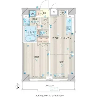 東京都板橋区中台3【マンション】の間取り