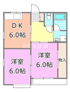 第一コーポ黒砂台【2階】の間取り