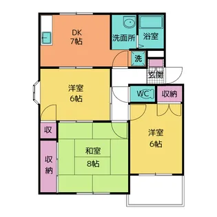 藤ヴァレイ【1階】の間取り