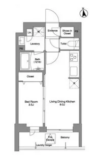 コンフォリア戸越公園【2階】の間取り