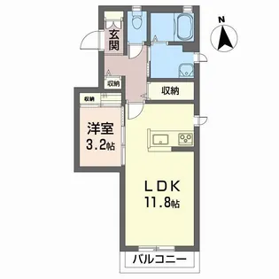 シャーメゾンWe-II【2階】の間取り