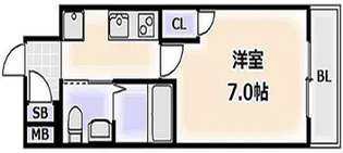 1Kの間取り画像