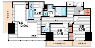 ローレルタワー御堂筋本町【2階】の間取り