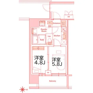 プレイ新丸子【11階】の間取り