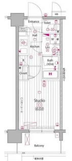 1Kの間取り画像