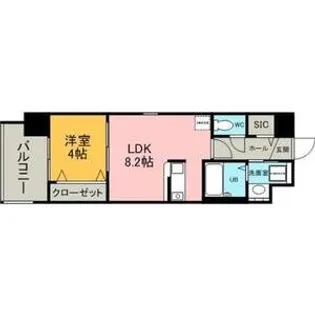 cocoa薬院【7階】の間取り