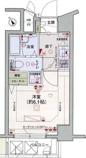 エクセリア旗の台【10階】の間取り