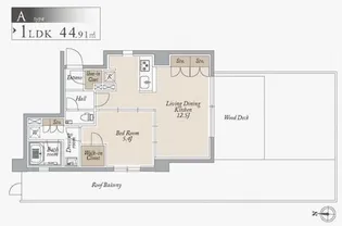 オーキッドレジデンス住吉【8階】の間取り