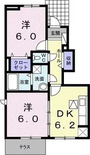 ワンプラム・K【1階】の間取り
