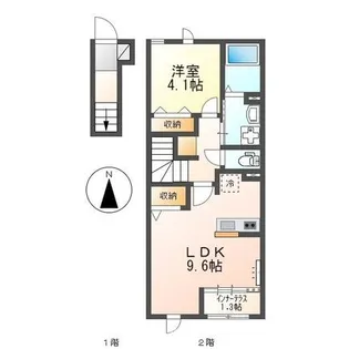 ウェルネスB【2階】の間取り