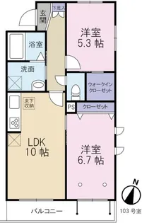 アプリコット・べレオ【1階】の間取り