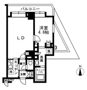 レジディア中落合【6階】の間取り