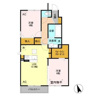 グランデ・川木谷 C【1階】の間取り