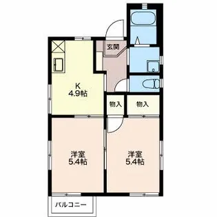 フレグランス東小川【2階】の間取り