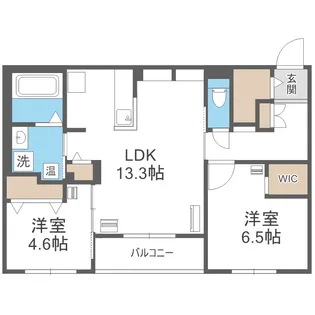 エフュート北円山【2階】の間取り