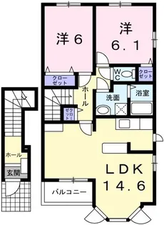 メゾン ド ウ-ルA【2階】の間取り